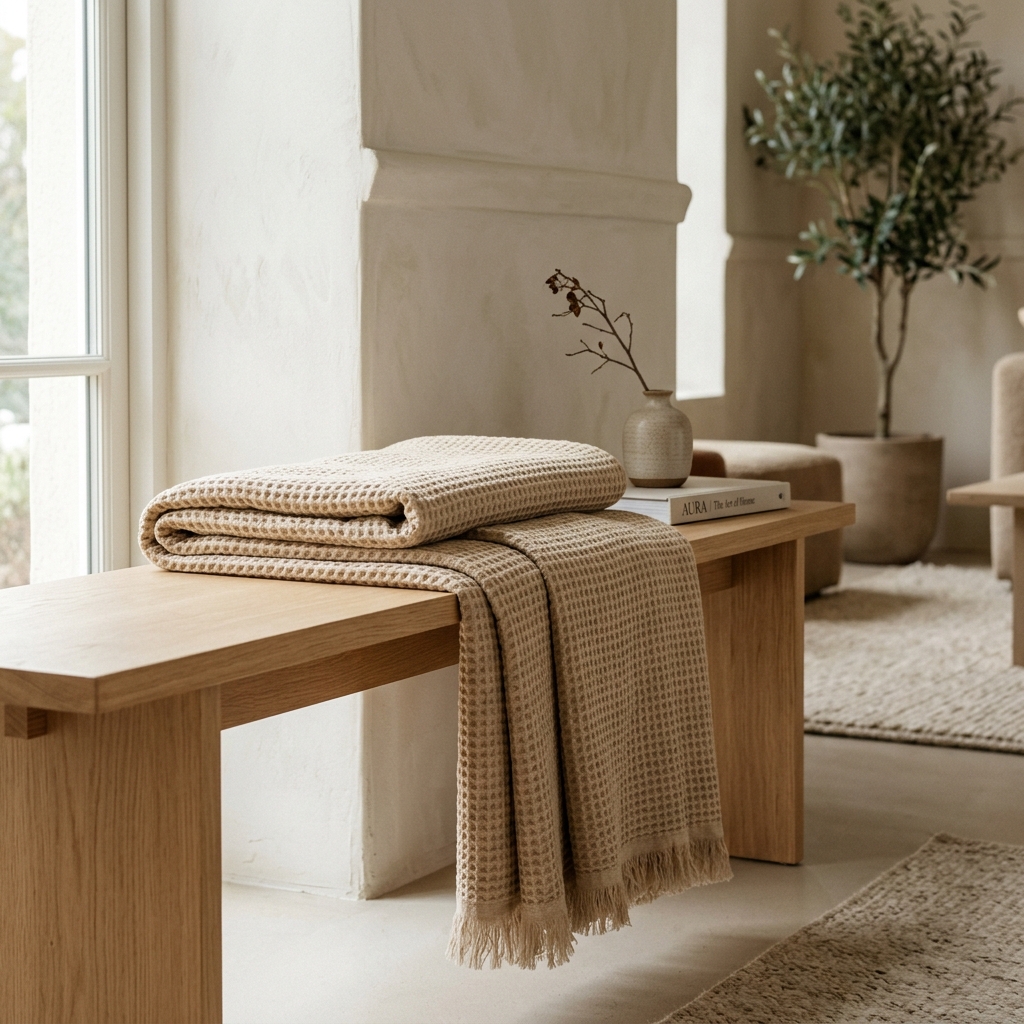 Aura Linen Throw Blanket