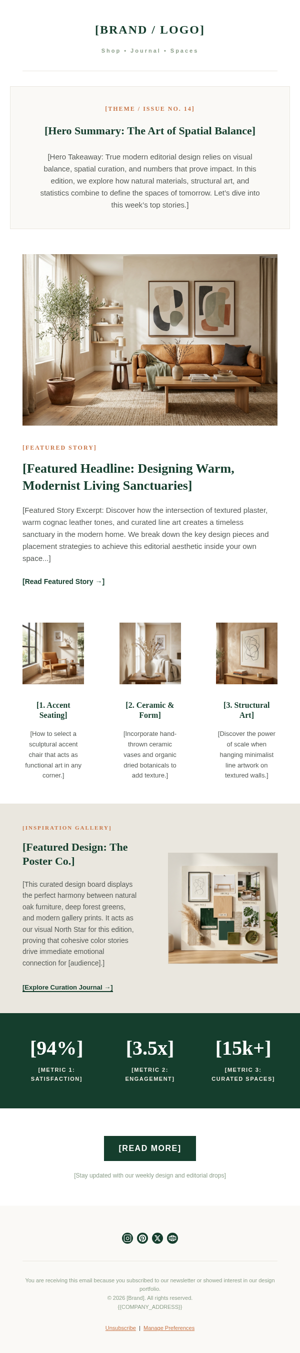 Interior Design Newsletter Template