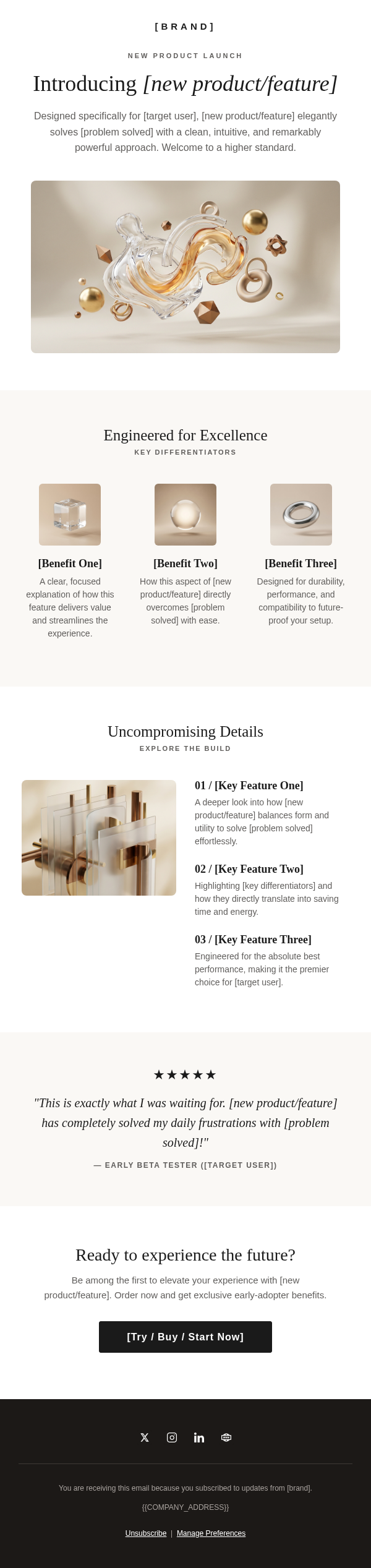 New Product Launch Email Template
