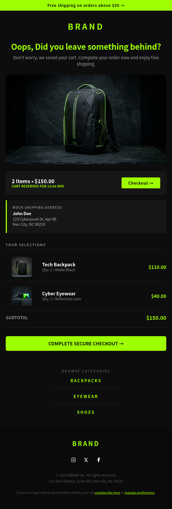 Dark Cyber Cart Recovery